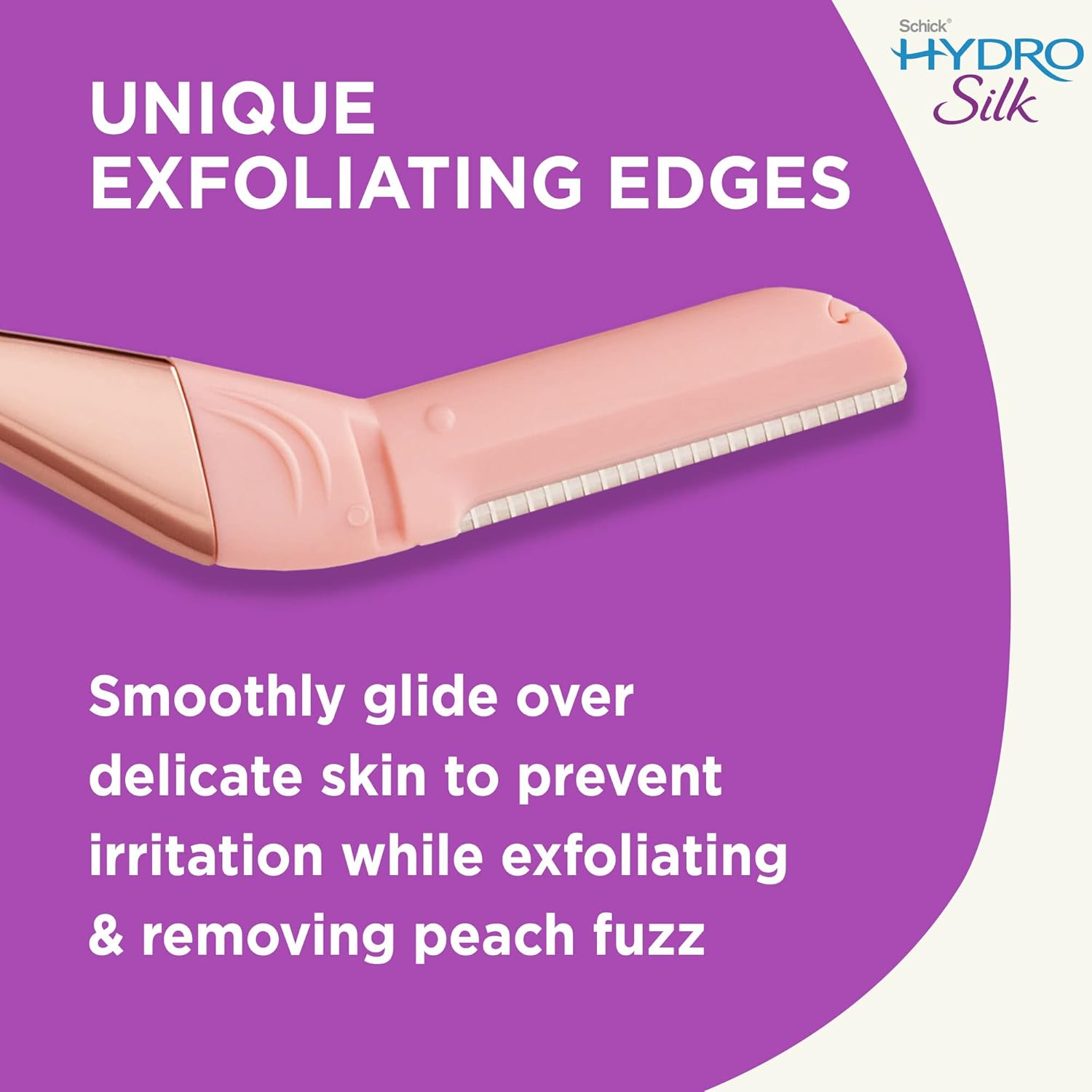 Buy now Schick Hydro Silk Dermaplaning Wand, Dermaplaning Tool for Face | Dermaplane Razor for Women Face, Eyebrow Razor, Peach Fuzz Remover, Includes 1 Weighted Metal Handle with 6 Refill Blades at indiglob india