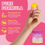 Feminine Vaginal Probiotics Gummies, Supports pH Balance & Digestive Health, Slippery Elm for Women, Suagr-Free, Veagn, Pineapple Flavor, 60 Count