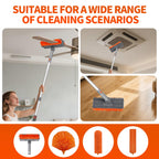 Ceiling Fan Cleaner Duster with 72‘’ Extendable Long Handle Cleaning Duster Kit, Reusable Chenille & Microfiber Mop Head for High Ceiling Fan Blade Wall Blinds Cobweb