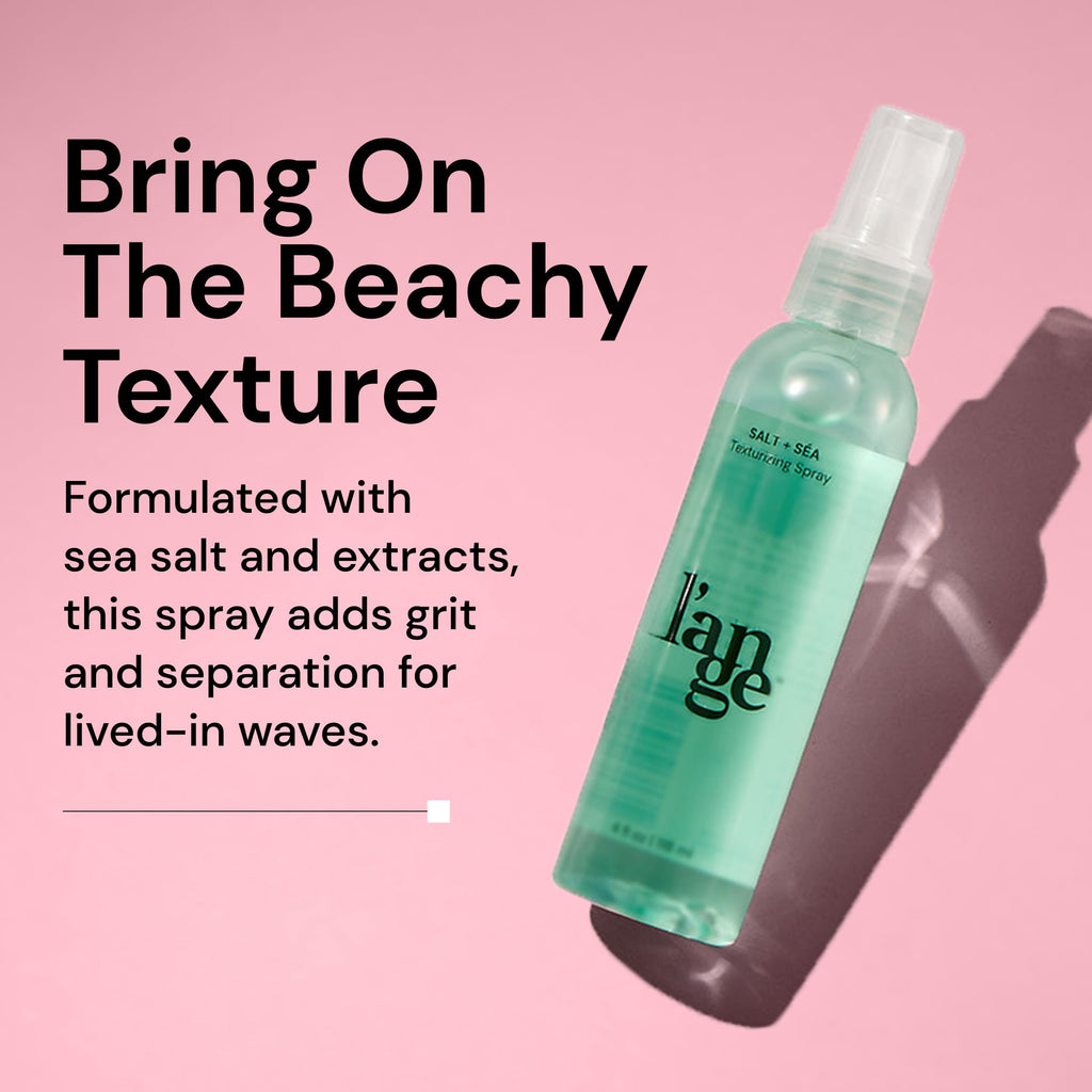 L'ANGE HAIR Sea Salt Texturizing Spray | Effortless Beachy Waves, Volume & Touchable Hold | Mineral-Infused Lightweight Texture Spray for Soft, Natural Finish | 4 oz