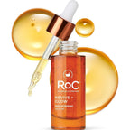 RoC Vitamin C Serum for Face Multi Correxion Revive + Glow, 10% Active, 1oz | Daily anti-aging wrinkle skin tone skin care treatment, brightening face serum that visibly tightens, non-comedogenic