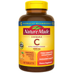 Nature Made Chewable Vitamin C 1000 mg per Serving, 90 Tablets | Extra Strength Dosage Adult Vitamin C Chewable Tablets for Immune Support & Antioxidant Support, Orange Flavor, 45 Day Supply