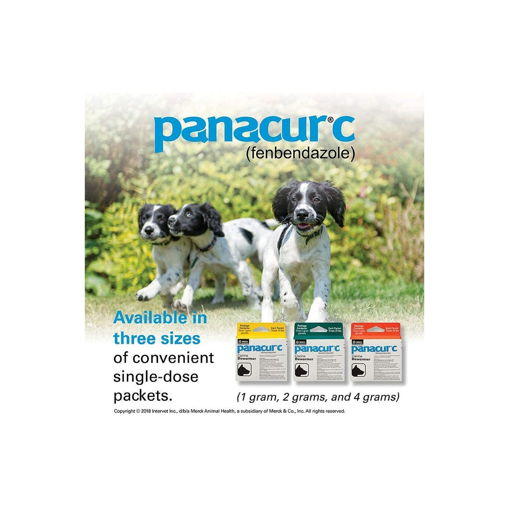 Panacur C Canine Dewormer (Fenbendazole), 1 Gram, Yellow, 3 Count (Pack of 1)