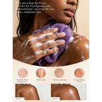 SPMKTBOZAI 4 Pack African Net Sponge, African Exfoliating Net for Body | Extra Long Stretchable African Wash Cloth Reaches Back| Gentle Body Scrubber| Daily shower for Exfoliating| Quick Dry