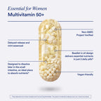 Ritual Women's 50+ Multivitamin - 60 Capsules - 30 Servings | Key Essential Vitamins and Minerals to Support Menopause, Energy, Heart, Bone, Brain Health* - Folate, DHA - Vegan - Mint