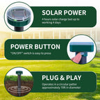 8-Solar Ultrasonic Mole Repellent, Waterproof Stakes Lawn Gophers Snakes