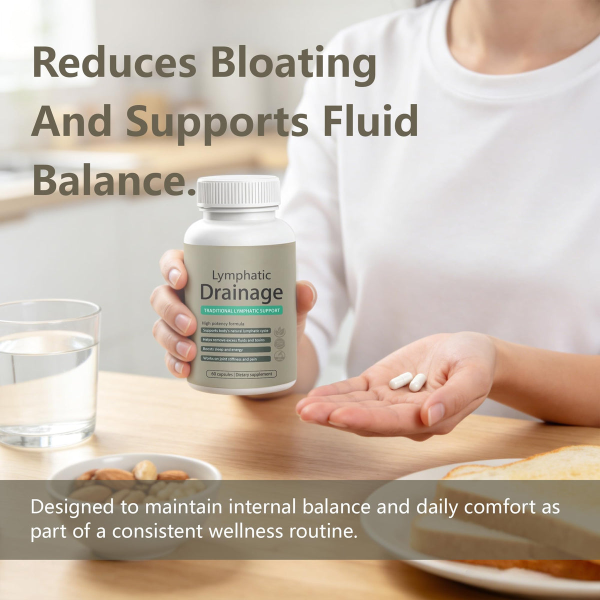 Sculptique Lymphatic Drainage Capsules with Dandelion & Cleavers, 60 Count | Maximum Potency Formula with Dandelion & Cleavers Extract, Supports Cellulite Reduction & Lymphatic Drainage