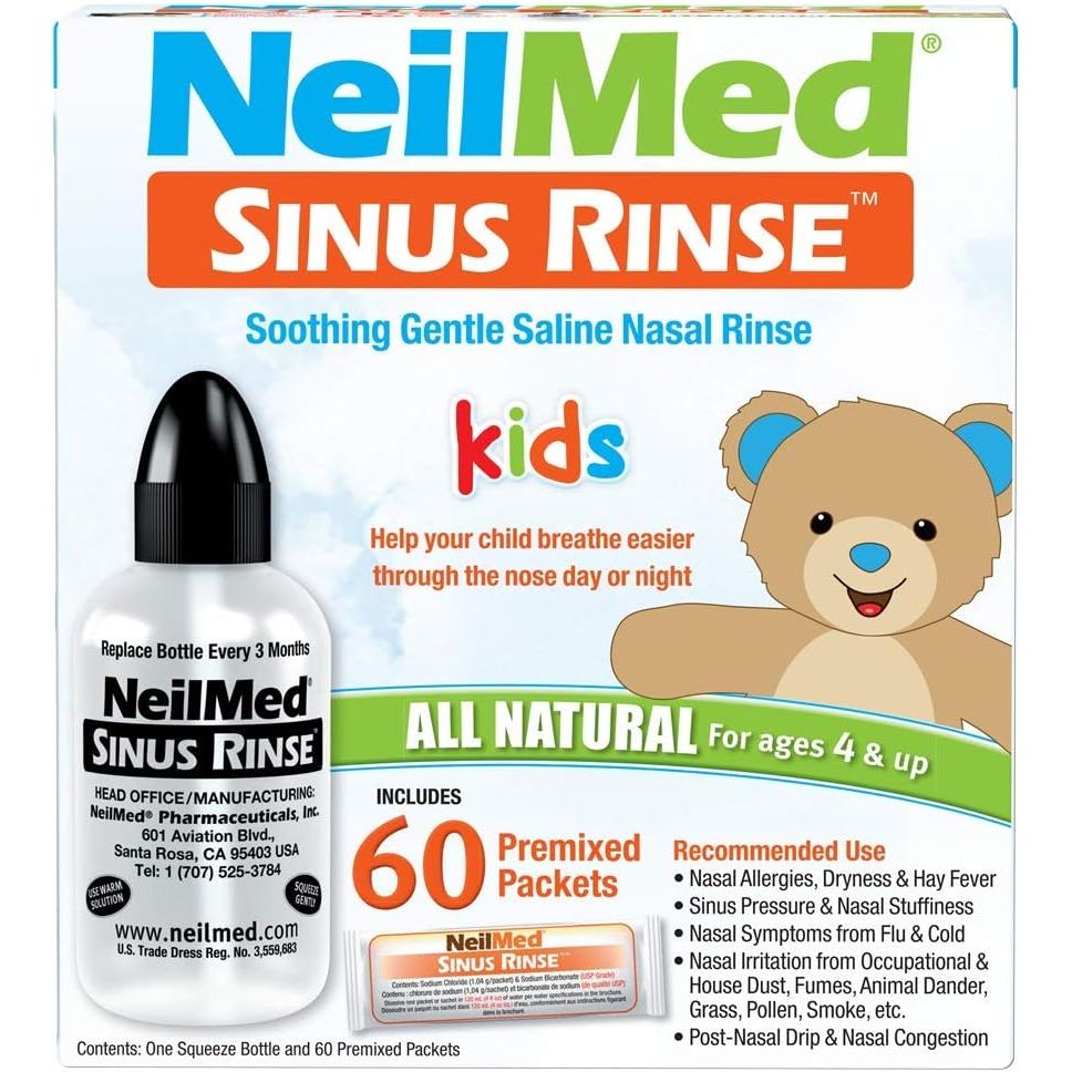 Buy now Neilmed's Sinus Rinse, Pediatric, Complete Saline Nasal Rinse Kit 60 Premixed Packets at indiglob india