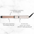 Remington Shine Therapy Curling Wand, 1 Inch, Argan Oil & Keratin | Argan Oil and Keratin infused, Straight Barrel for Loose Waves, Includes Heat Glove, Ceramic Technology for Smooth Shine