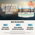 ROUNDHOUSE PROVISION Morning Kick Greens Powder, Watermelon Mint, 3 Pack | Greens Superfood Powder for Gut Health, Sugar Free, Caffeine Free, Ashwagandha, Collagen Peptides, Probiotics, Chuck Norris