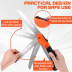 Pruning Saw, 7IN Heavy Duty Folding Hand Saw with Safety Hand Guard