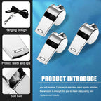 Whistle for Coaches,Whistle with Lanyard for Coaches Teachers Referees Emergency Outdoor Sports(3 Pcs Loud Stainless Steel)