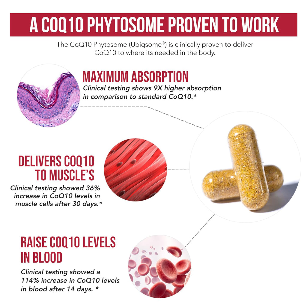 SoActive CoQ10® 250 mg: CoQ10 Phytosome with up to 9X Higher Absorption - Proven Cellular Delivery - Supports Cellular Energy Production (60 Capsules)