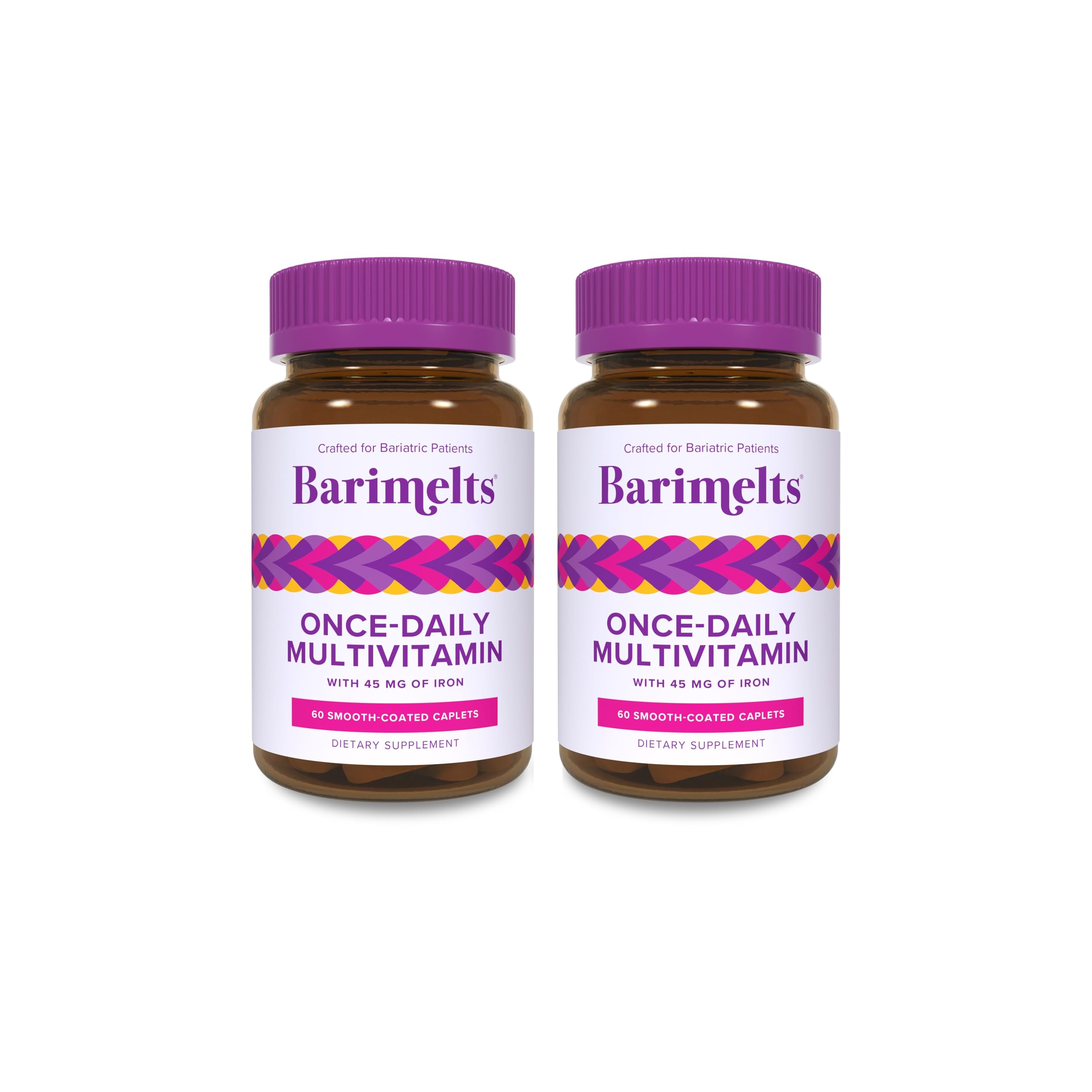 BariMelts Once Daily Bariatric Multivitamin with Iron, 120 Caplets | Easy-Swallow Caplets, Multivitamin for Women, Multimineral Complex Supports Nutrition After Bariatric Surgery
