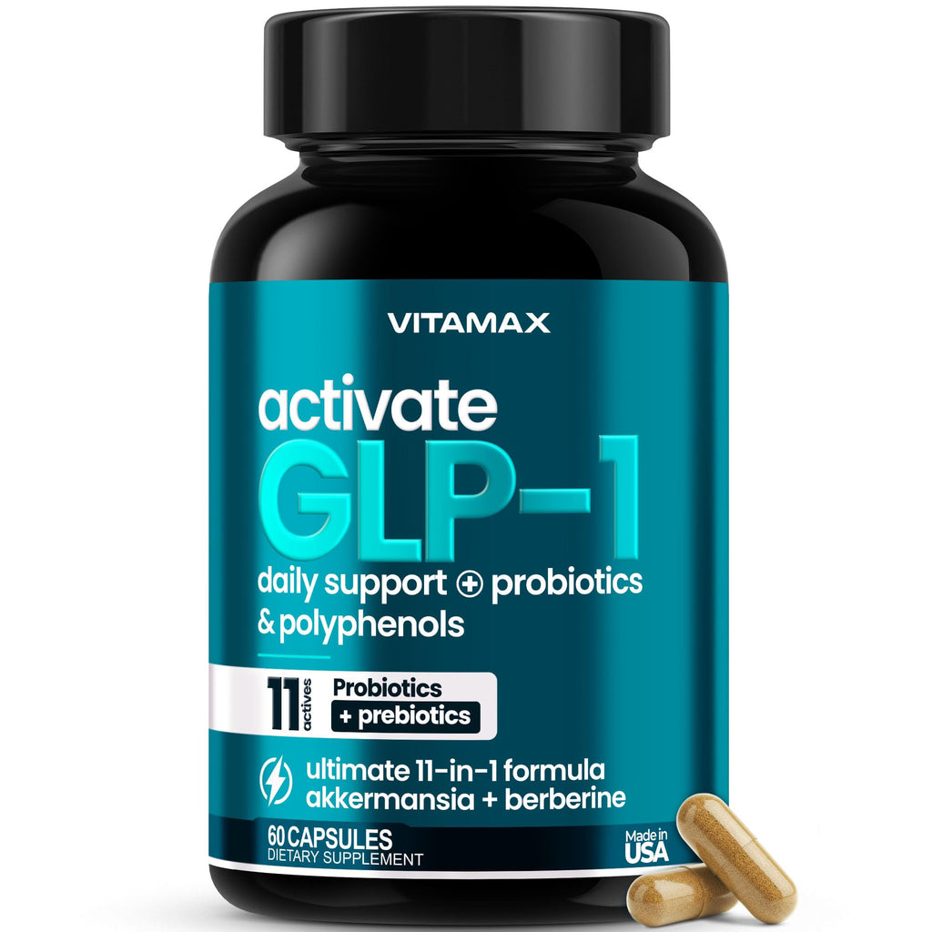 GLP-1 Support Supplement for Weight Management & Appetite Control for Men & Women – With Akkermansia, Berberine, Inulin, EGCG, Probiotics & Polyphenols for Gut Health, Digestion, Hunger & Cravings