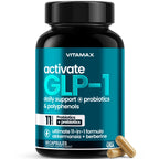 GLP-1 Support Supplement for Weight Management & Appetite Control for Men & Women – With Akkermansia, Berberine, Inulin, EGCG, Probiotics & Polyphenols for Gut Health, Digestion, Hunger & Cravings