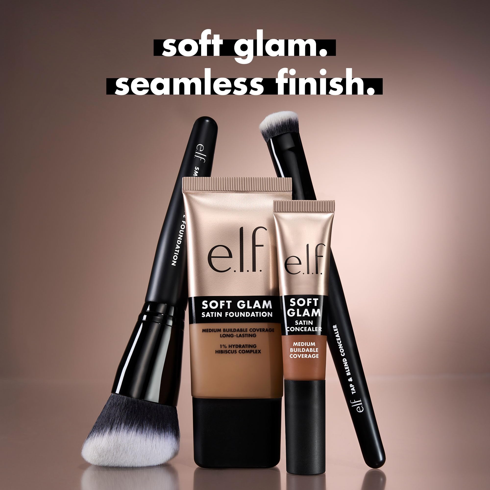 Buy now e.l.f. Smooth Swipe Foundation Brush, Face Makeup Brush For A Natural-Looking Finish, For Liquid & Cream Formulas, Vegan & Cruelty-Free at indiglob india
