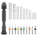 36Pcs Pin Vise Hand Drill Set, Mini Micro Drill Bits for Crafts