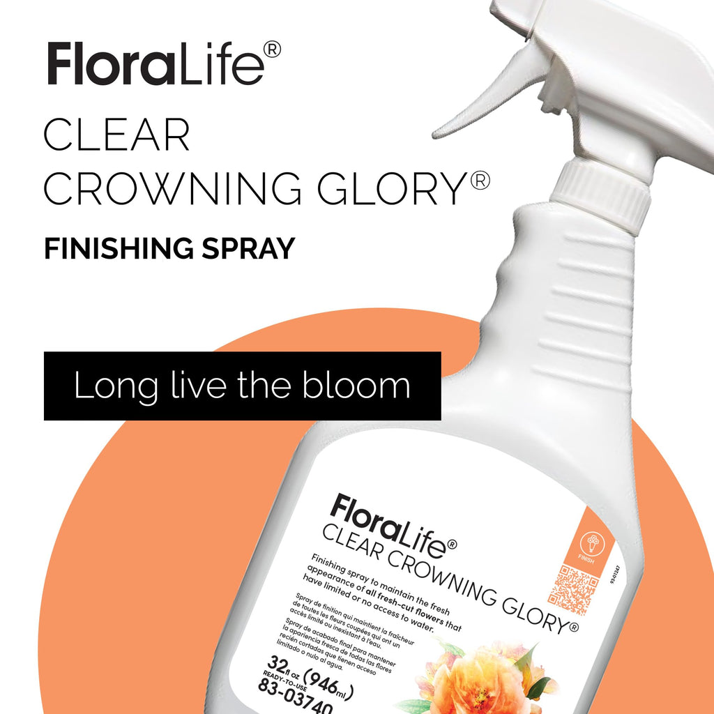 FloraLife Clear Crowning Glory - Liquid Shield Finishing Spray - 32fl oz