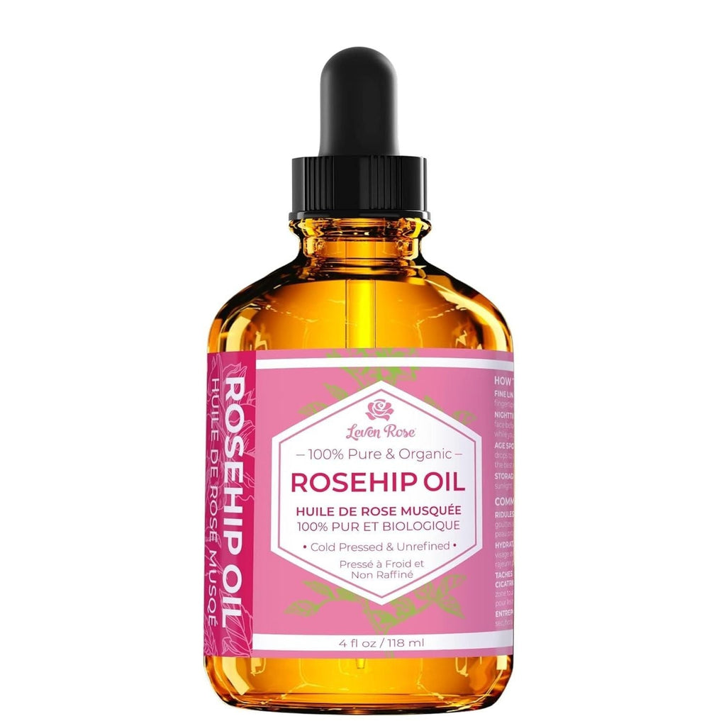Buy now Leven Rose Rosehip Seed Oil for Face 1 oz - Pure Rosehip Oil for Face - Unrefined Cold Pressed Rosehip Oil for Body - Nighttime Face Moisturizer for Hair, Skin & Nails at indiglob india