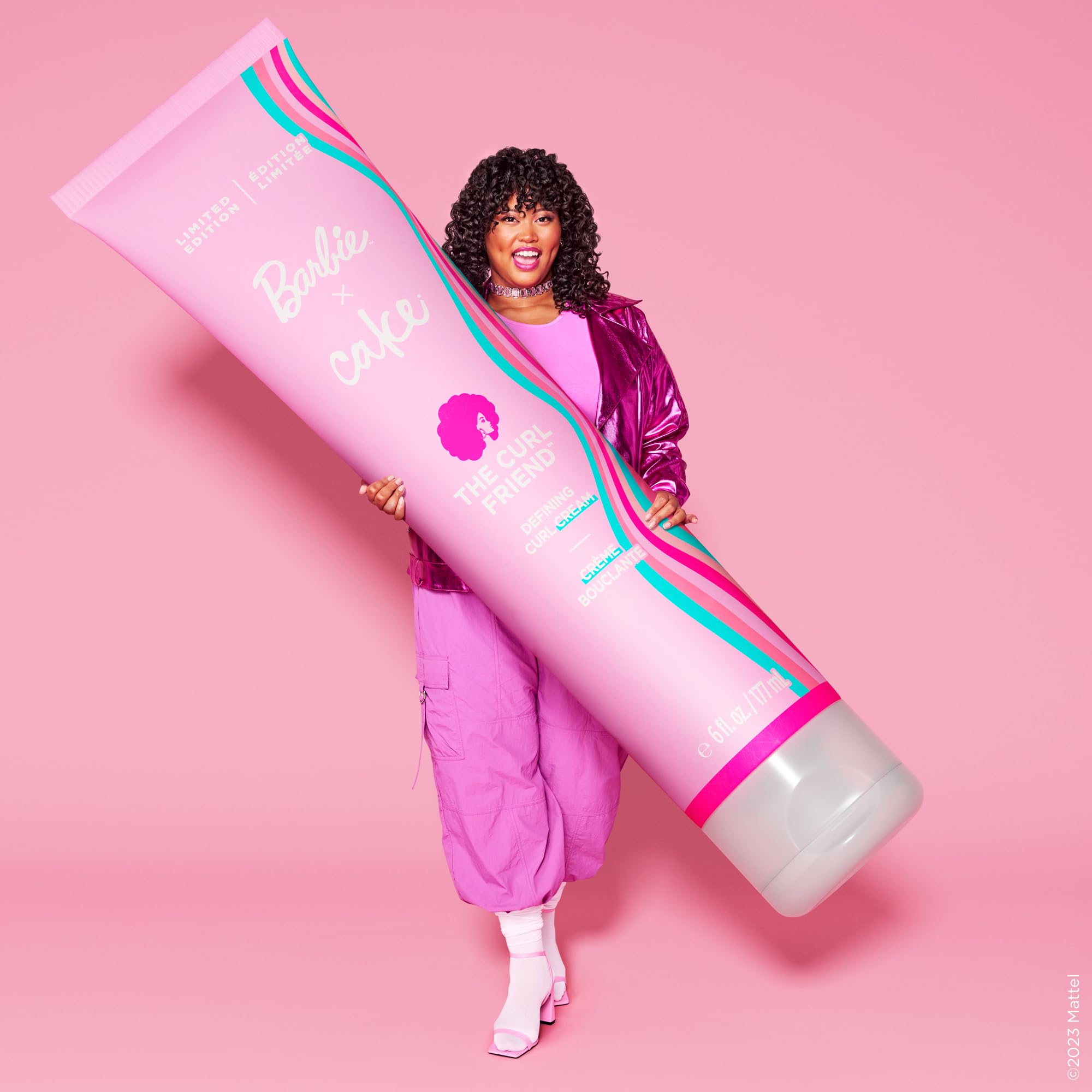 Cake Beauty x Barbie Curl Friend Defining Curl Cream - Bounce Curly Hair Styling Product & Anti Frizz Control Heat Protectant for Hair Detangler – Cruelty Free & Vegan