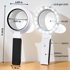 JARLINK Magnifying Glass with Light and Stand, 3 Modes Foldable Magnifier