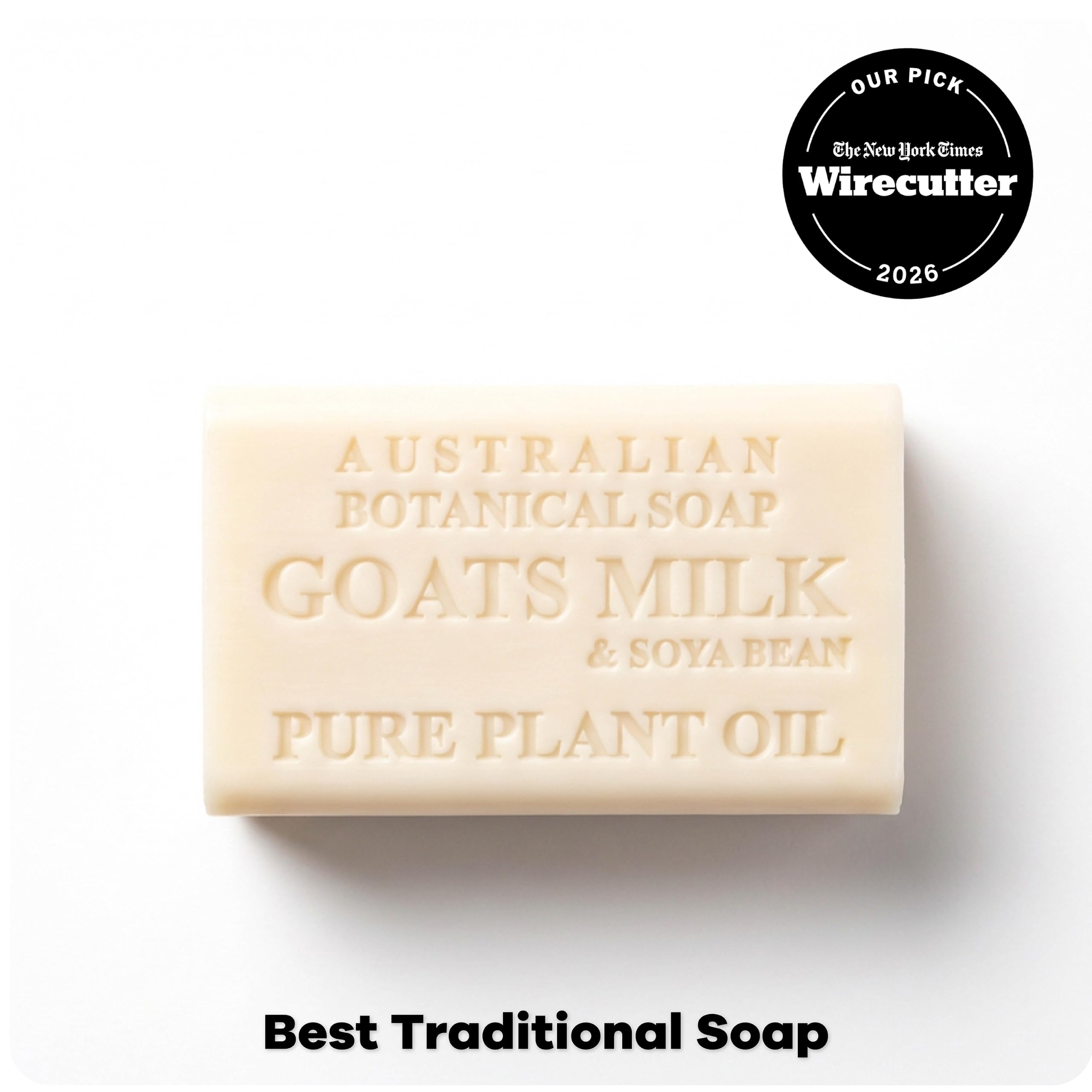 Australian Botanical Soap 6.6 OZ, Pack of 8, Goat Milk Soap Bars with Soya Bean Oil, Enriched with Organic Shea Butter, Suitable for All Skin Types, Packaging May Vary