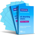 KINESHINE 100Pcs High-Performance Oil Absorbing Sheets for Face | Makeup Friendly, Oil Blotting Sheets for Face, Blotting Papers for Oily Skin, Travel-Friendly, Suitable for men & women