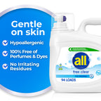 all Liquid Laundry Detergent Free Clear, 118 Ounce, 94 Loads