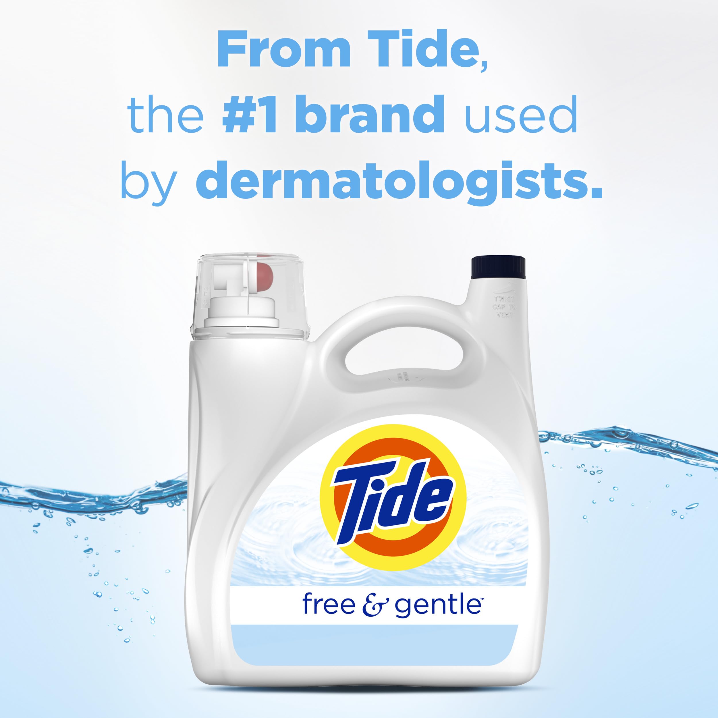 Buy now Tide Free & Gentle Liquid Laundry Detergent, 80 Loads, 105 fl oz, Tide Laundry Detergent, Clean Laundry Detergent at indiglob india