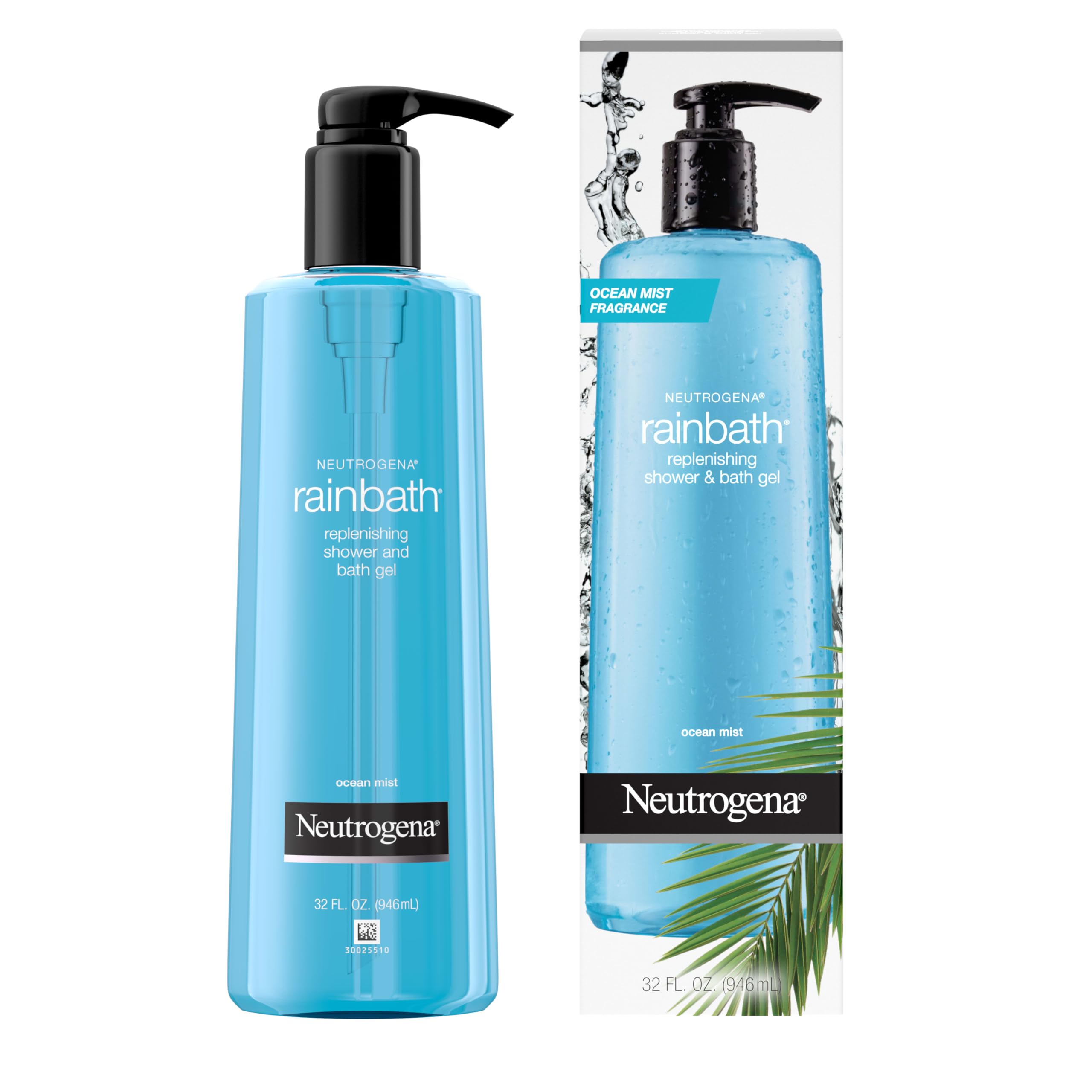 Buy now Neutrogena Rainbath Replenishing Shower and Bath Gel -Refreshing Body Wash with Moisturizing Formula for Soft Skin, Ocean Mist Scent, 32 fl. oz. (946 mL) Pump Bottle at indiglob india