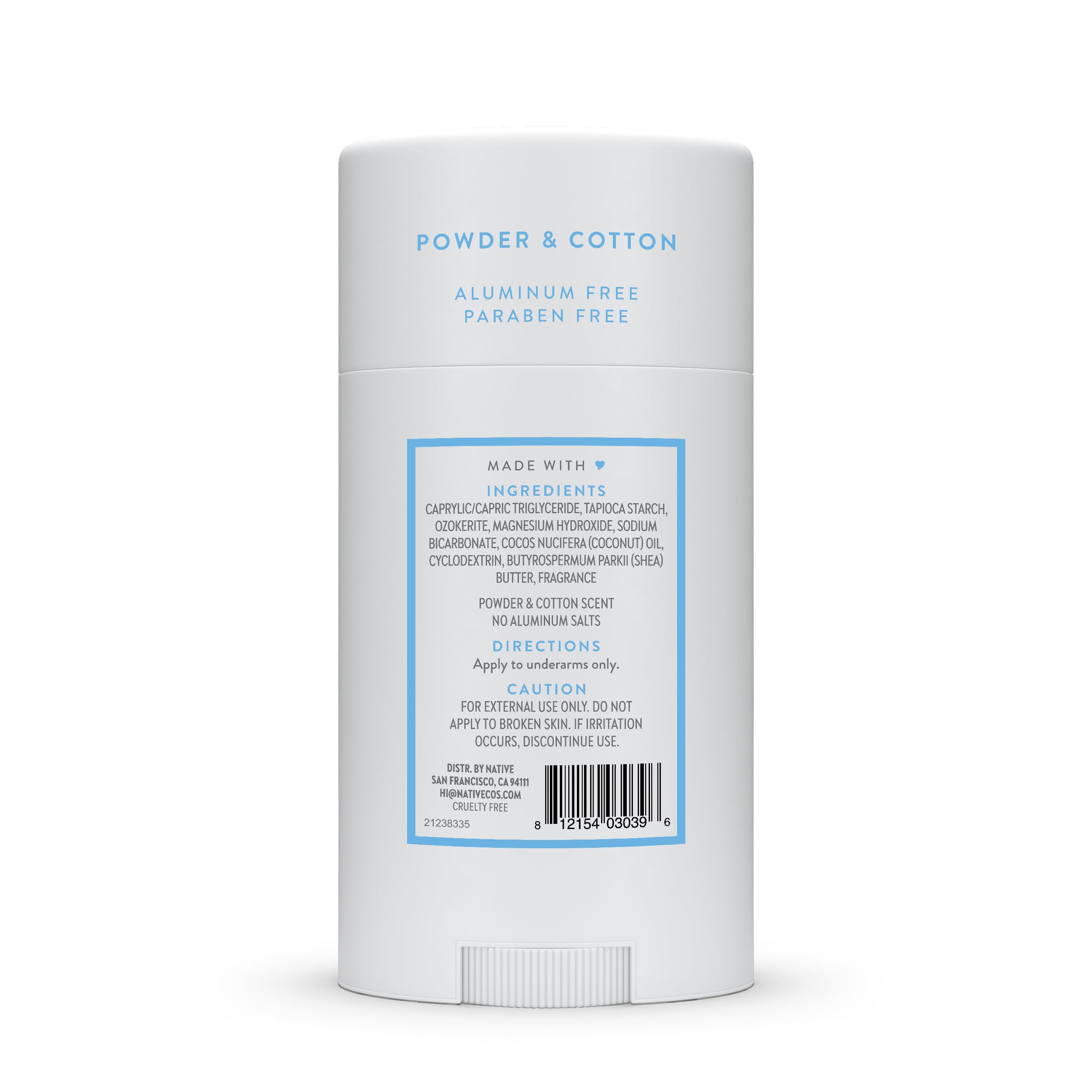 Buy now Native Deodorant | Natural Deodorant for Men, Aluminum Free with Baking Soda, Probiotics, Coconut Oil and Shea Butter | Powder & Cotton at indiglob india