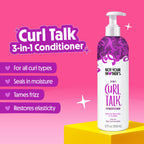 Not Your Mother's Curl Talk Shampoo and Conditioner for Frizz Control | 12 fl oz Each - Cleanse, Hydrate, Moisturize, & Enhance Curls - Long-Lasting Frizz Control - All Curly Hair - Citrus Jasmine