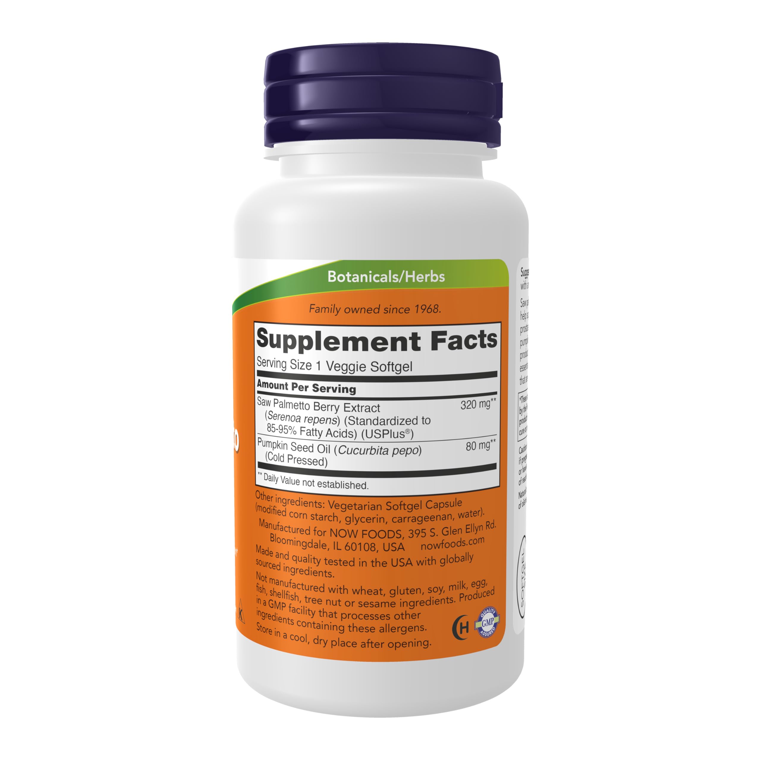 Buy now NOW Supplements, Saw Palmetto Extract 320 mg with Pumpkin Seed Oil, Men's Health*, 90 Veg Softgels at indiglob india