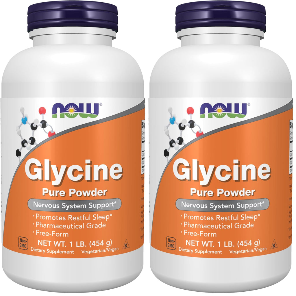 NOW Foods Supplements, Glycine Pure Powder, Promotes Restful Sleep*, Neurotransmitter Support*, 1-Pound