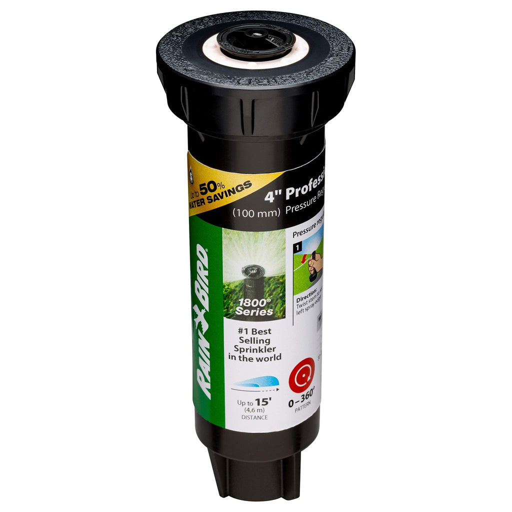 Rain Bird 1804APPR25 PRS Professional Pop-Up, Full Circle, 8-15 Feet, 4"