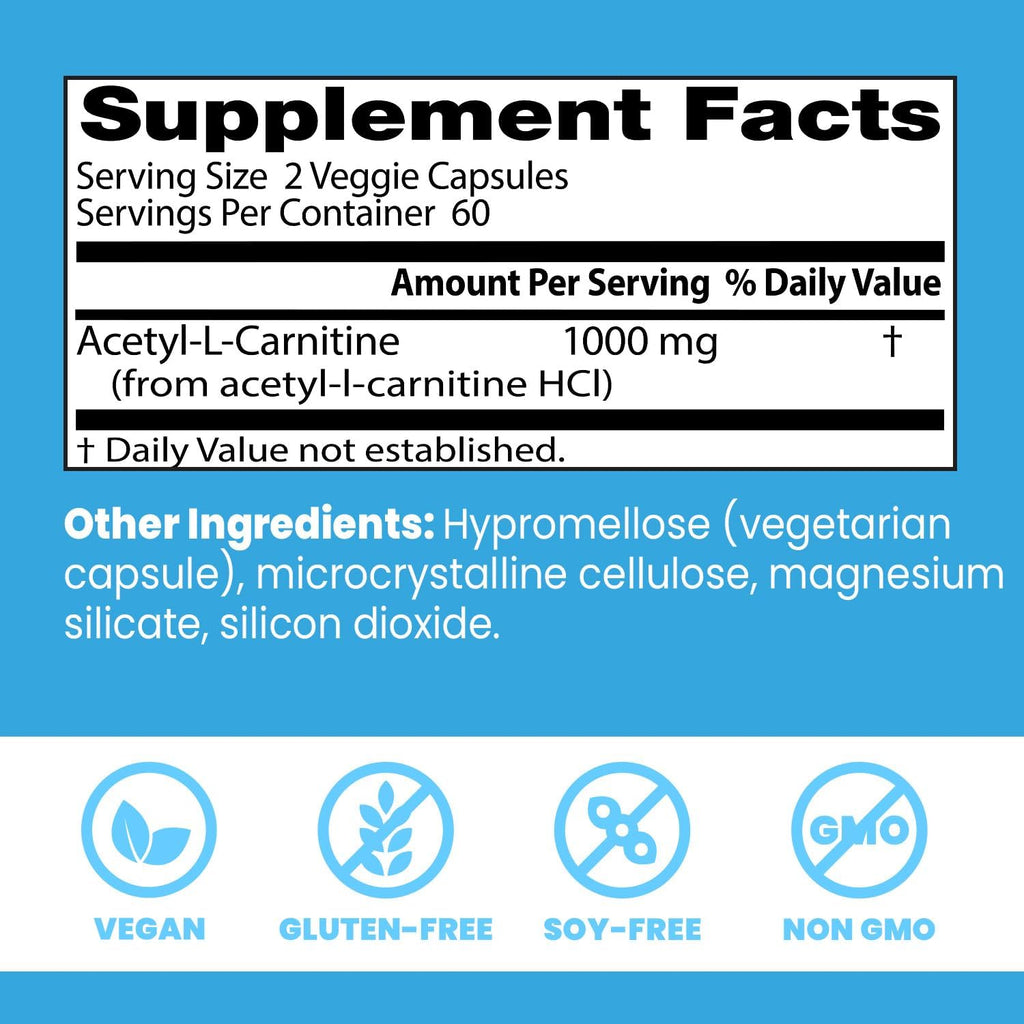 Buy now Doctors Best Acetyl-L-Carnitine, Supports Mental Focus & Alertness, Non-GMO, Gluten Free, Soy Free, Vegan 120 Veggie Caps at indiglob india