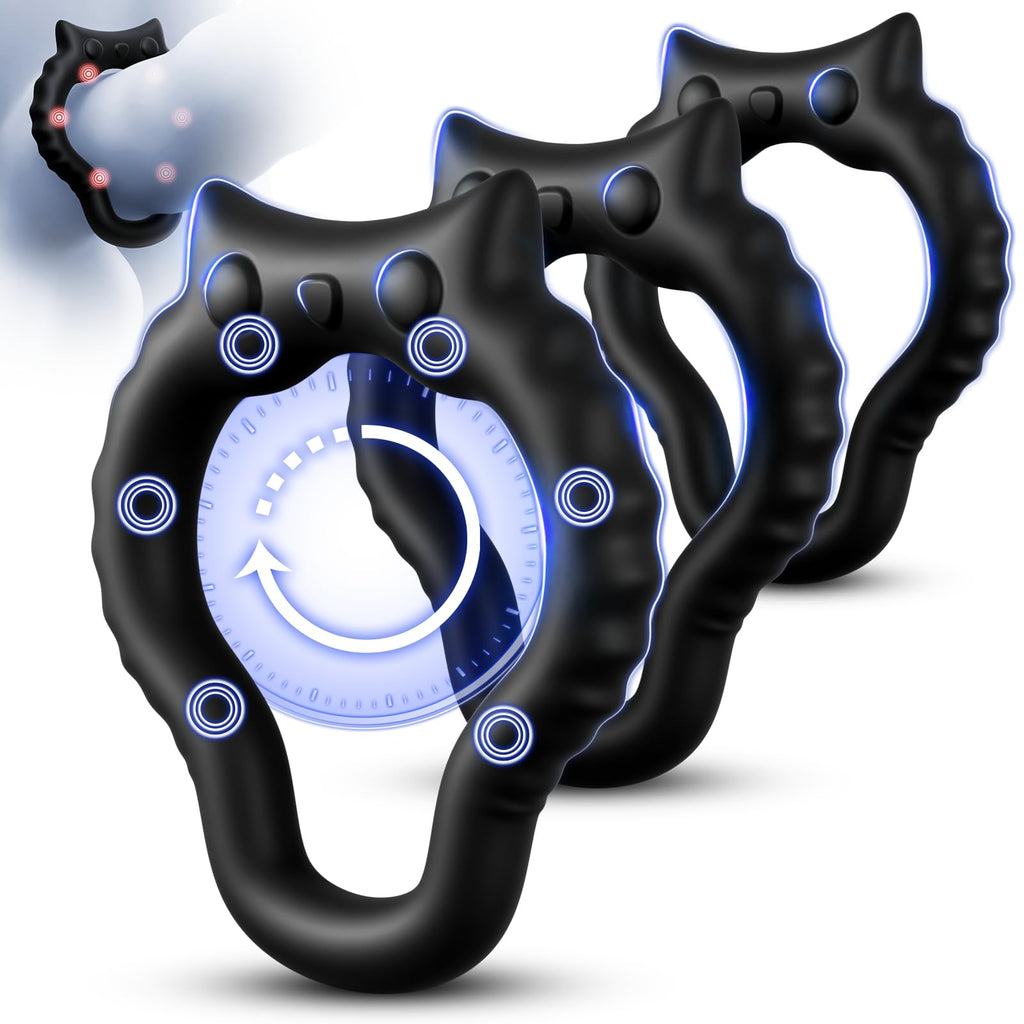 Adults Sex Toys Penis Ring, 3 Pack Premium Silicone Cock Rings for Men with Solid Performance for Extended Stamina, Cockring Sexual Stimulation Device Couples Sex Toys