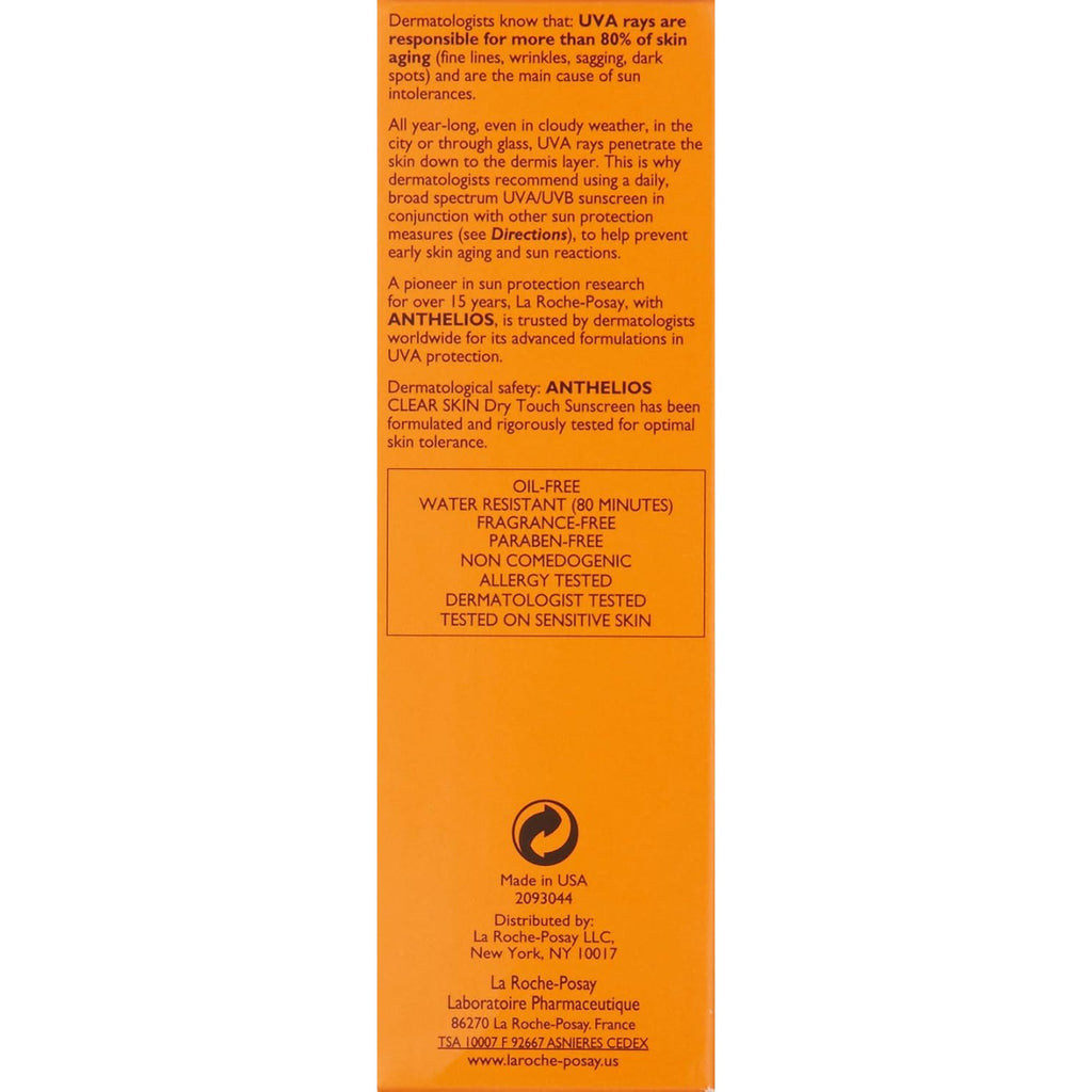 Buy now La Roche-Posay Anthelios Clear Skin Sunscreen Dry Touch SPF 60, Oil Free Sunscreen For Face, Oil Absorbing, Broad Spectrum SPF + Antioxidants, Non-Greasy, Oxybenzone Free, Travel Size at indiglob india