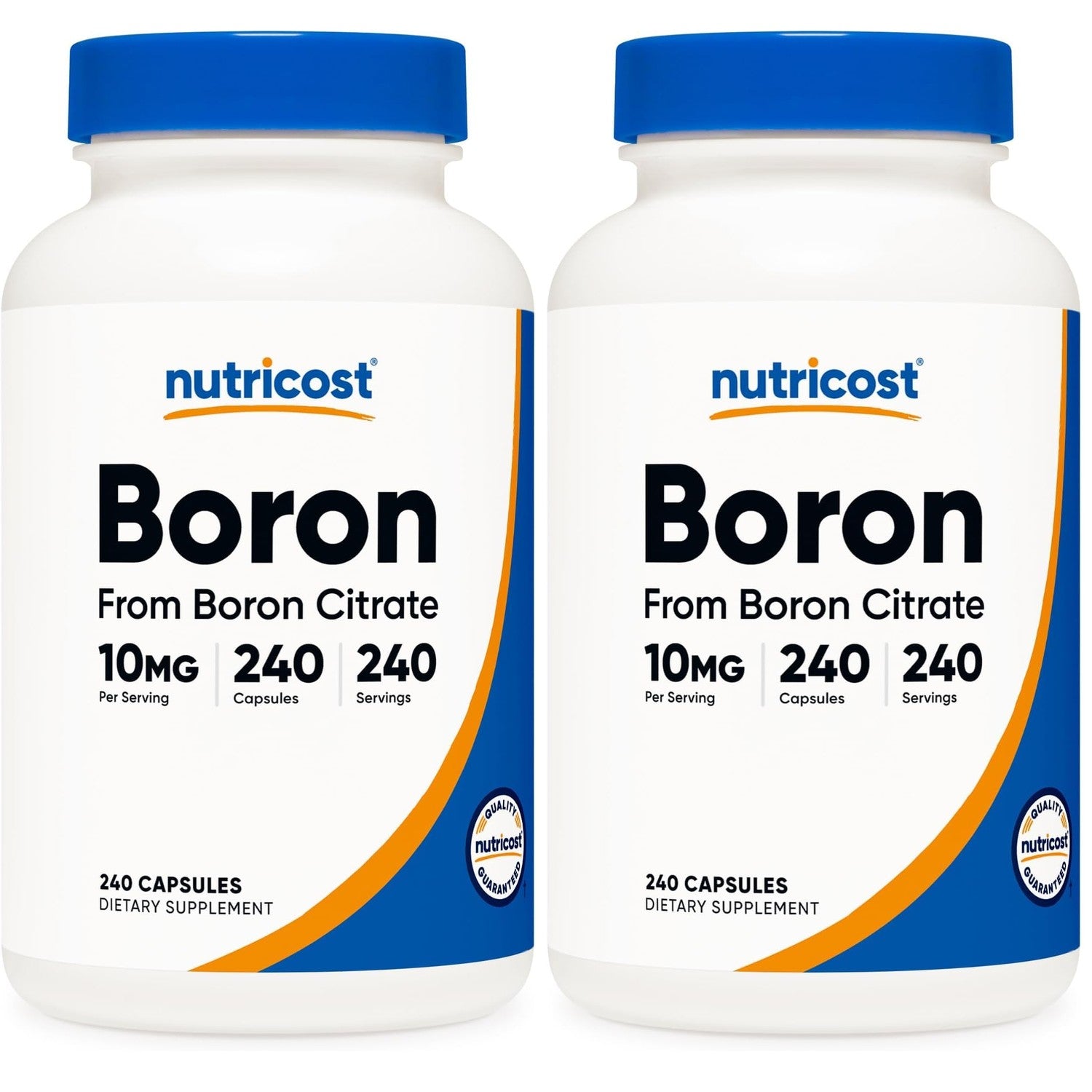 Nutricost Boron Capsules 10mg, 240 Vegetarian Capsules, Gluten Free | GMO-Free