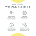 Premium organic balm for hydration, nourishing all skin types. Safe for the whole family and gentle on sensitive skin.