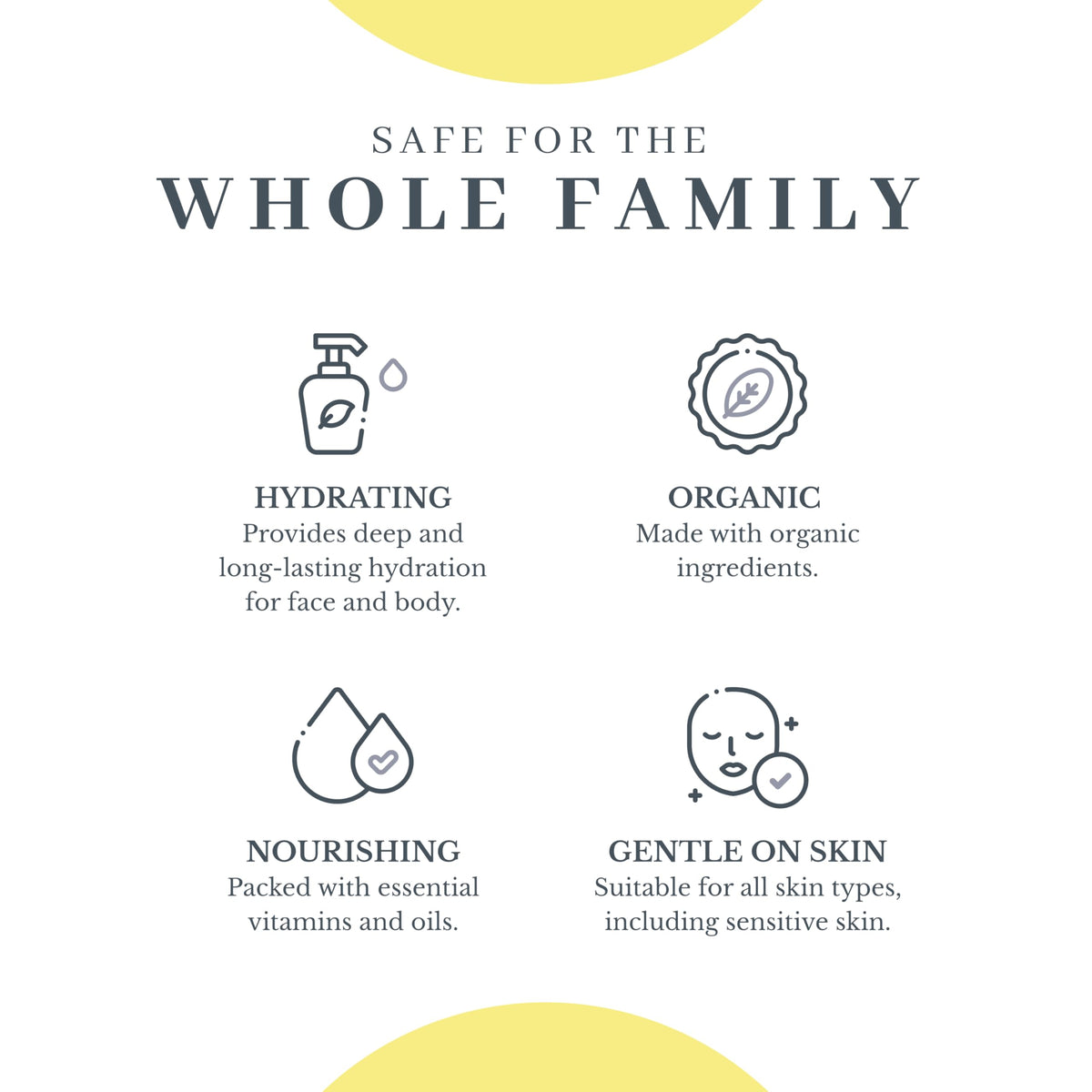 Premium organic balm for hydration, nourishing all skin types. Safe for the whole family and gentle on sensitive skin.