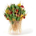 Buy now PARTYHIPPO Bamboo Cocktail Picks 200 Pack – Tropical Fruit Toothpicks 4.7 Inch Cocktail Sticks for Appetizers, Fruit, Cheese, Drinks, Party Supplies (Fruit) Fruit at indiglob india