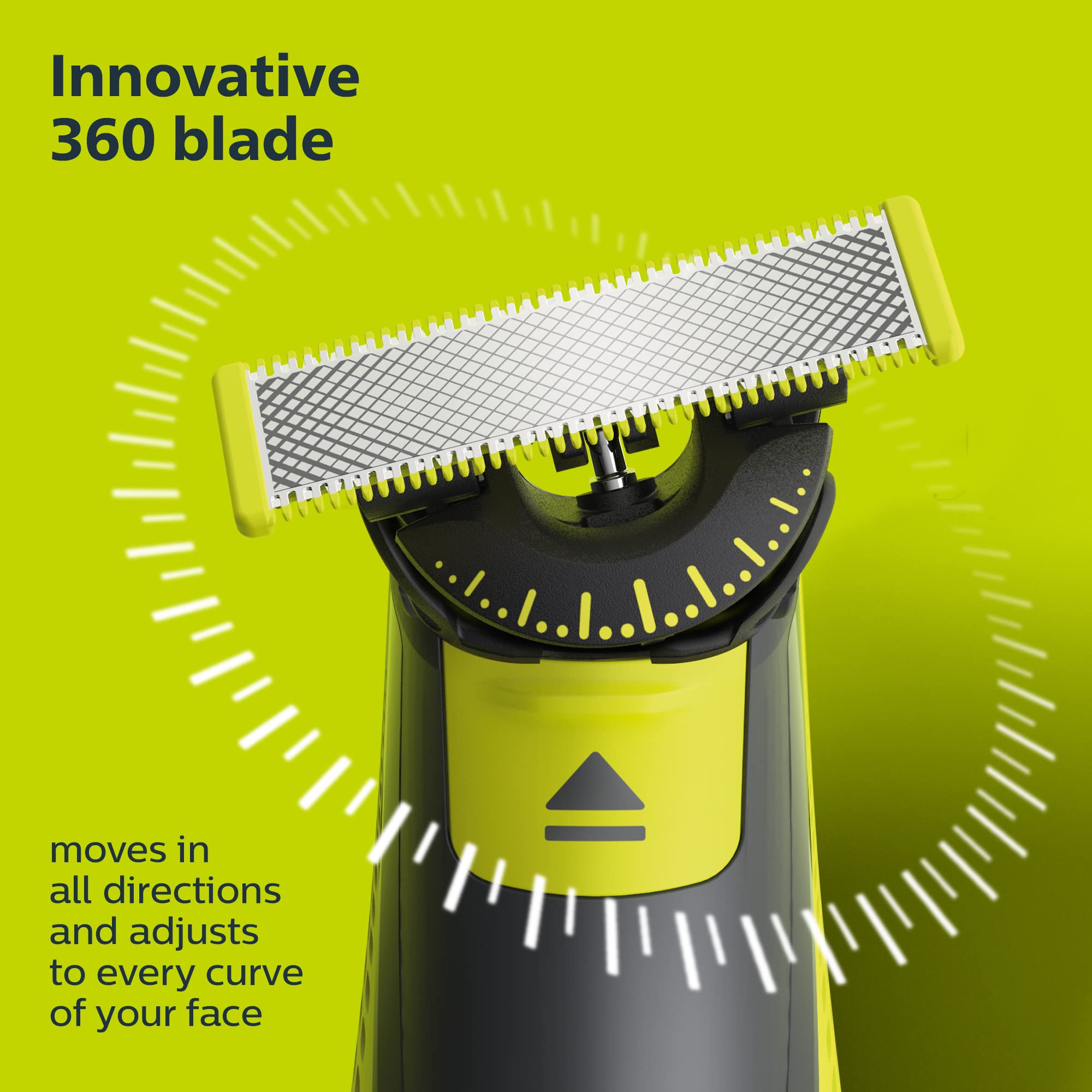 Buy now Philips Norelco OneBlade 360 Blades, Genuine Replacement Blades for OneBlade Electric Shaver and Trimmer, 4 Pack, QP440/80 at indiglob india