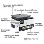 HP OfficeJet Pro 9125 Wireless All-in-One Color Inkjet Printer, Print, Scan, Copy, Fax, ADF, Duplex Print/scan, Best-for-Office, 3 Month Trial of Instant Ink Included, AI-Capable (C2VZ0A)