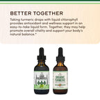 Liquid Chlorophyll Drops, Gut Health + Clear Skin, Peppermint Flavored, 2oz | Supports Digestion, Immunity, Detoxification + Clear Skin, Mulberry-Derived Chlorophyll, Mixes Clean, Nearly Tasteless, Vegan