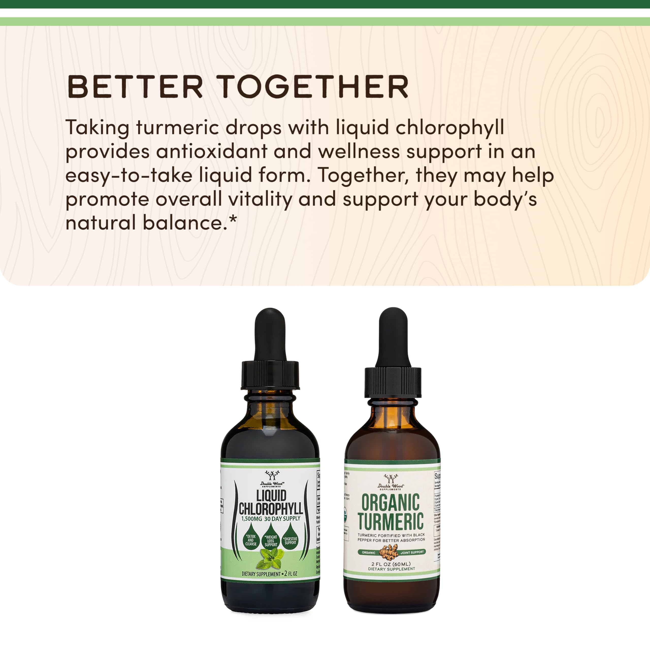 Liquid Chlorophyll Drops, Gut Health + Clear Skin, Peppermint Flavored, 2oz | Supports Digestion, Immunity, Detoxification + Clear Skin, Mulberry-Derived Chlorophyll, Mixes Clean, Nearly Tasteless, Vegan