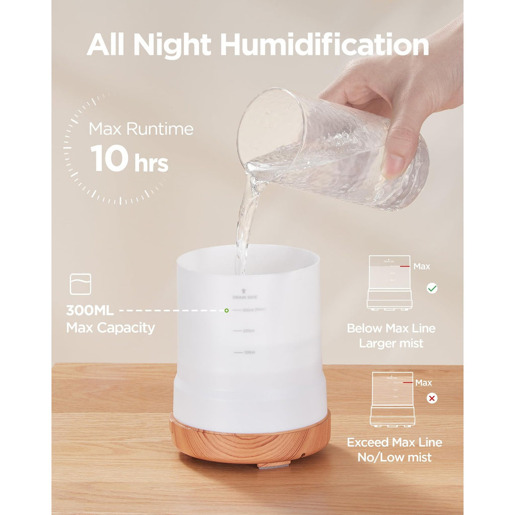 InnoGear 300ml Aromatherapy Essential Oil Diffuser 8 Oils Gift Set
