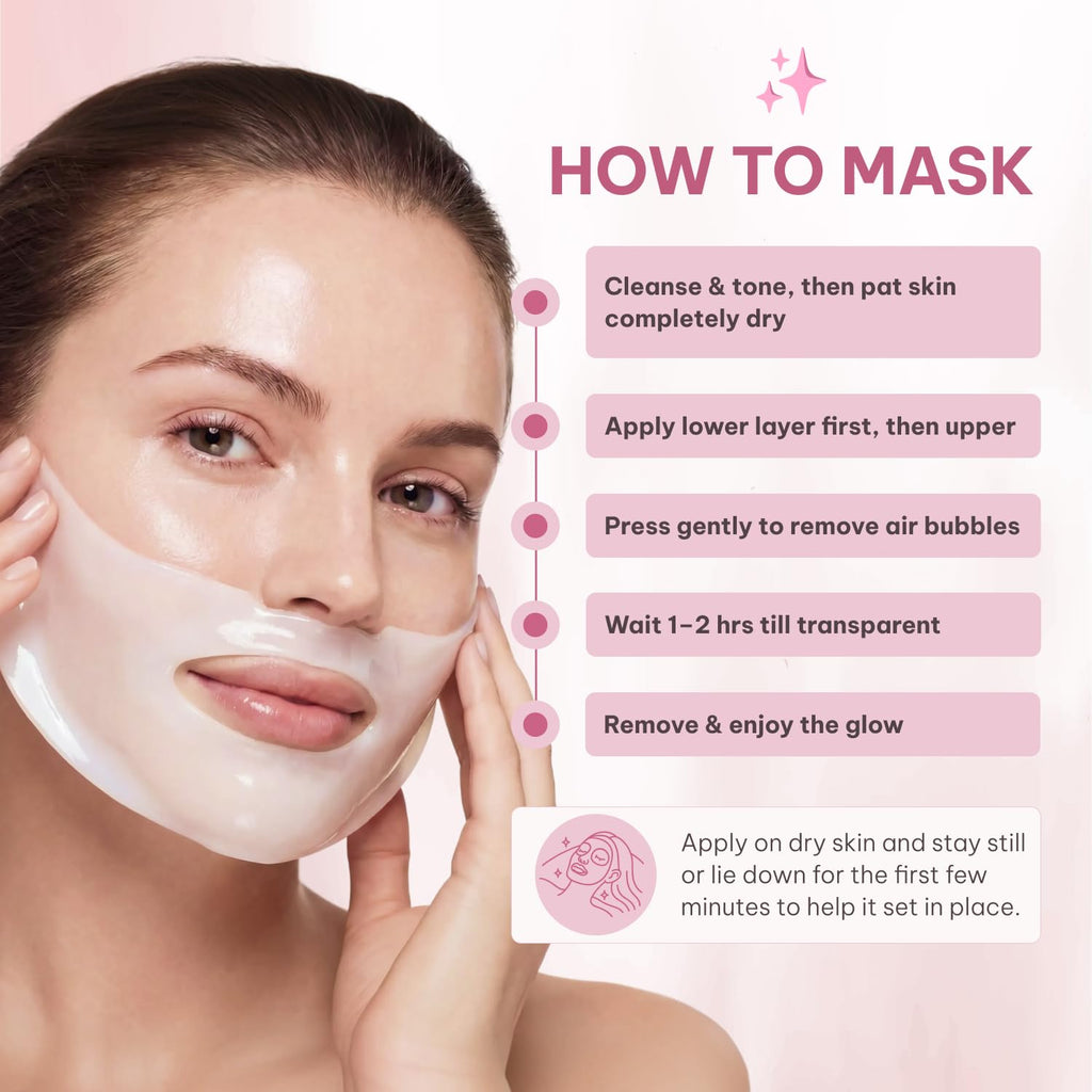 Bio-Collagen Face Mask Overnight – Hydrating Korean Sheet Mask – Niacinamide & Low Molecular Collagen – Firming & Smoothing Skincare for All Skin Types – 4 Masks