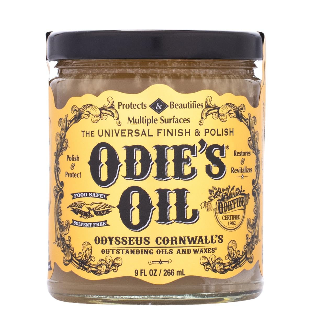 Odie's Universal Oil - All-in-One Wood, Leather & Metal Finish, 9oz